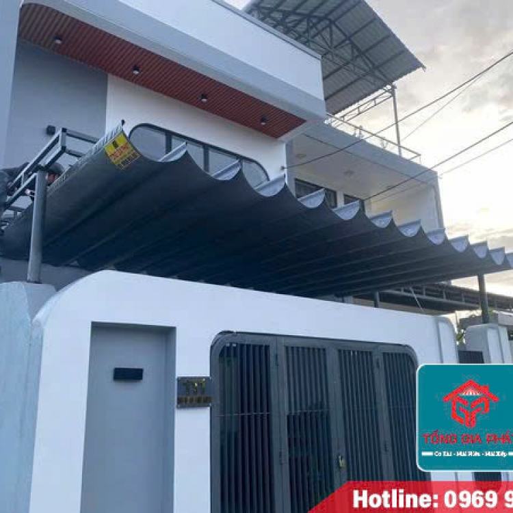 Thi công mái xếp tại Hòa Xuân
